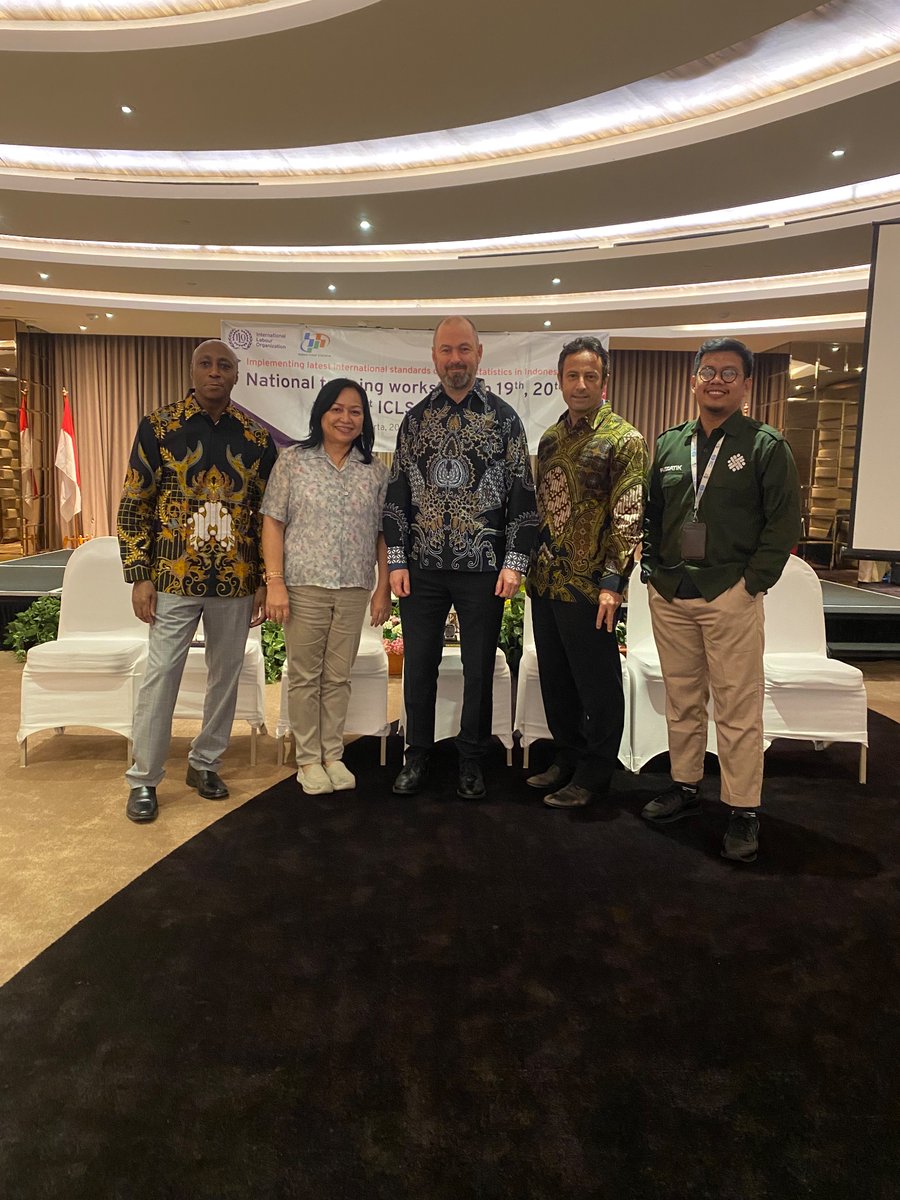 Jaymamad's tweet photo. Such a very insighful training with @TiteHabiyakare, Kieran Walsh (@ilo), Michael Frosch (@ilo), Diego Rei (ILO Jakarta) and @bps_statistics on Implementation latest ICLS Standards to LFS Indonesia. Wish we can have more collaboration in the upcoming events @ILOAsiaPacific https://t.co/5IgIriHEi5