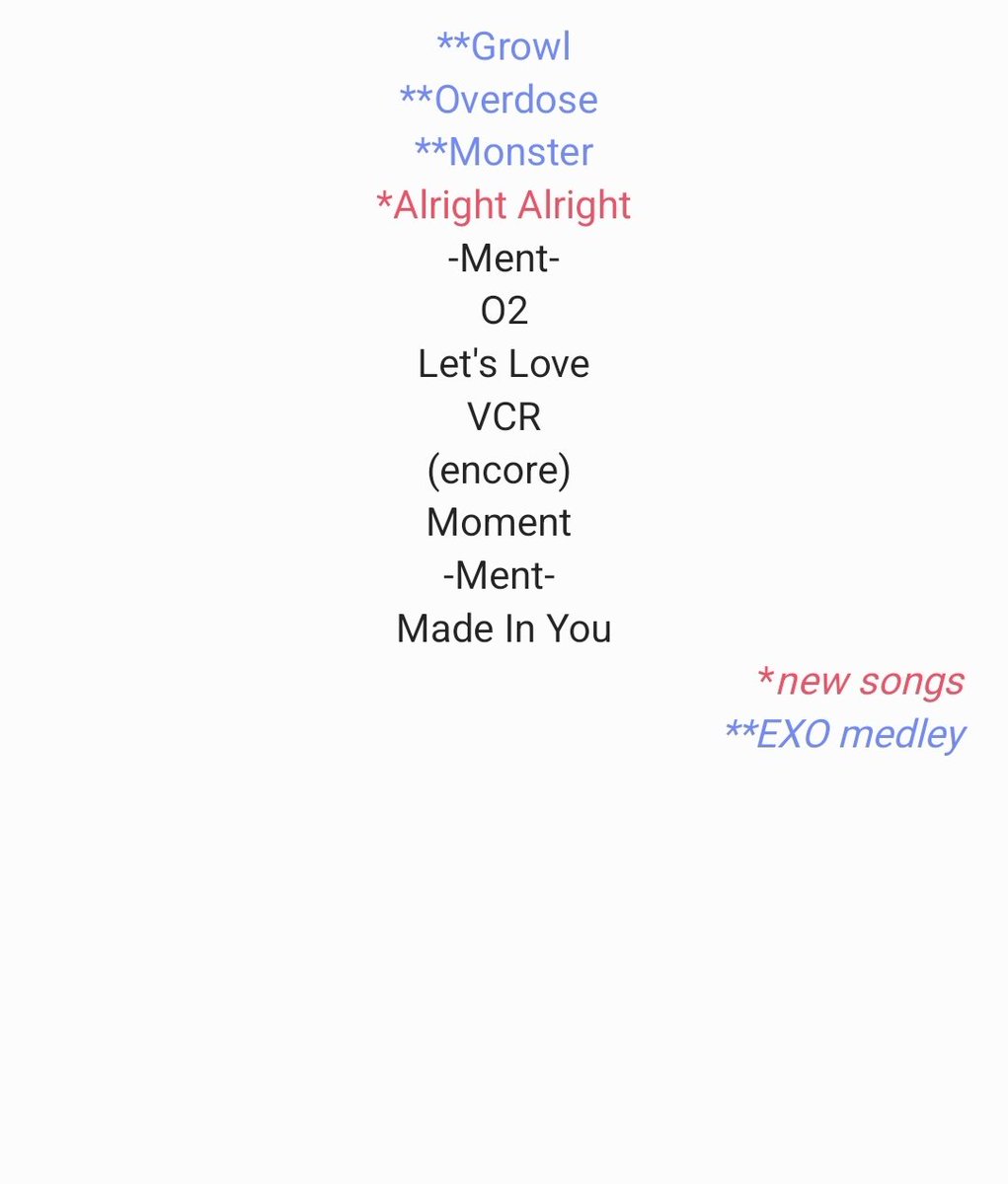lightbaek614's tweet photo. ✨️Su:Home in Seoul Setlist ✨️
Suho sang 24 songs 🥹
🎧: https://t.co/FDVRxMTvgq https://t.co/k6OIvPty2Z