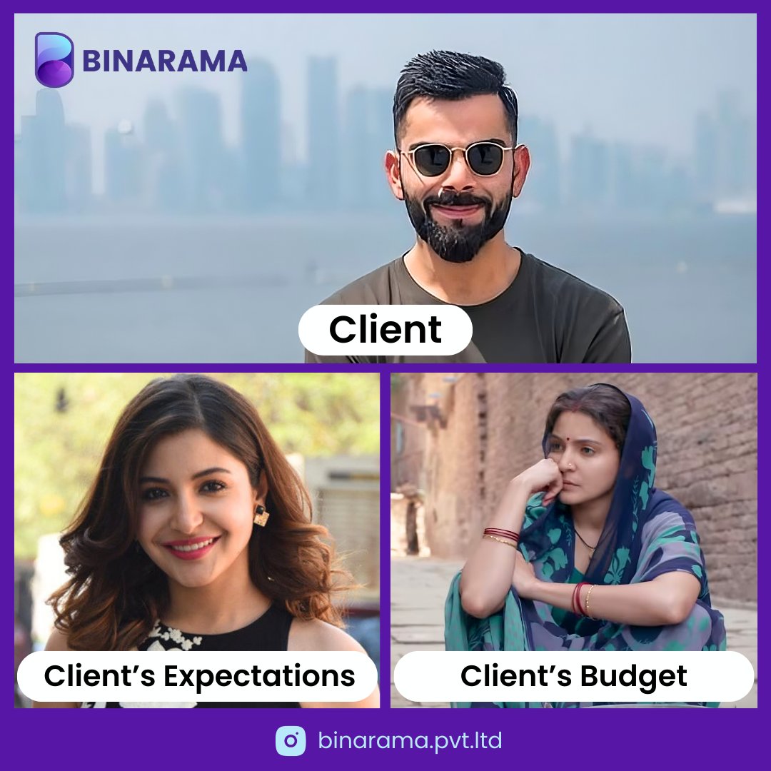 Balancing high expectations with tight budgets? 🤯

Let Binarama's IT &amp; Marketing services help you achieve the best results within your budget! 💼✨

Bridging the gap between dreams and reality. 🌟

#ClientExpectations #BudgetFriendly #ITServices #MarketingSolutions #Binarama