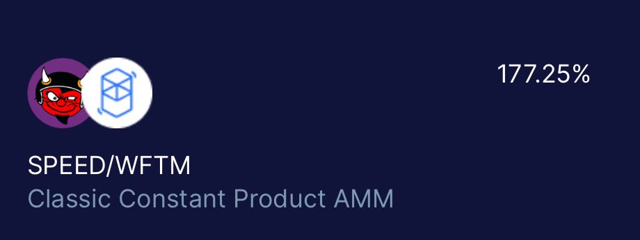 TurboMcSpeedDmn's tweet photo. $SPEED apr staying strong whilst others grind lower. 😈😈😈

@Equalizer0x 

#SuperSonicSpeedDemon #needspeed https://t.co/1effjiN0Ze