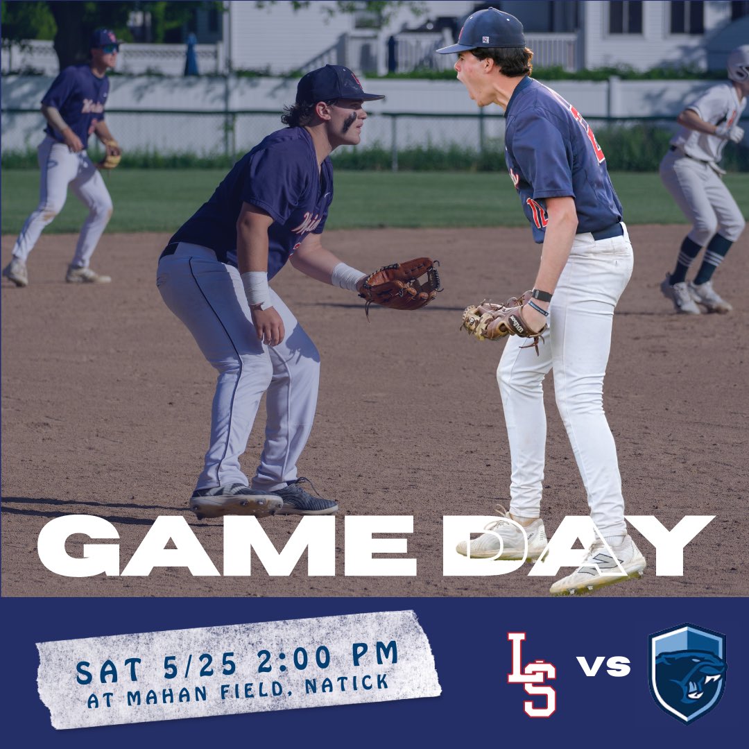 Pedroli championship game to close out the regular season! 🛳️

🆚 Franklin
📅 Sat, May 25th
📍 Mahan Field, Natick
🕓 2:00 p.m.
💻 bit.ly/LS_Varsity