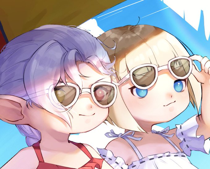 「blonde hair sunglasses」 illustration images(Latest)