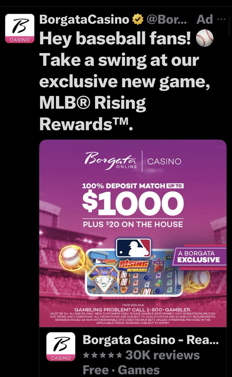 shegone03's tweet photo. The SHAMEFUL advertising to encourage GAMBLING by the @MLB makes we sick to my stomach. GAMBLING is an addiction and can ruin your life folks. Don’t do it! #shegone @notgaetti @BobFile @twuench @billdubs @SliderDominate @AMBS_Kernan @RVGDag @WesClements22 @Buster_ESPN https://t.co/sqtAtQHVHg