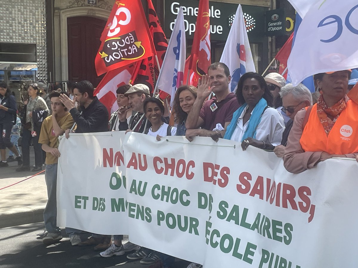 Le @SNESNormandie avec la FSU est à #Paris contre le #ChocDesSavoirs et pour défendre l’#EcolePublique