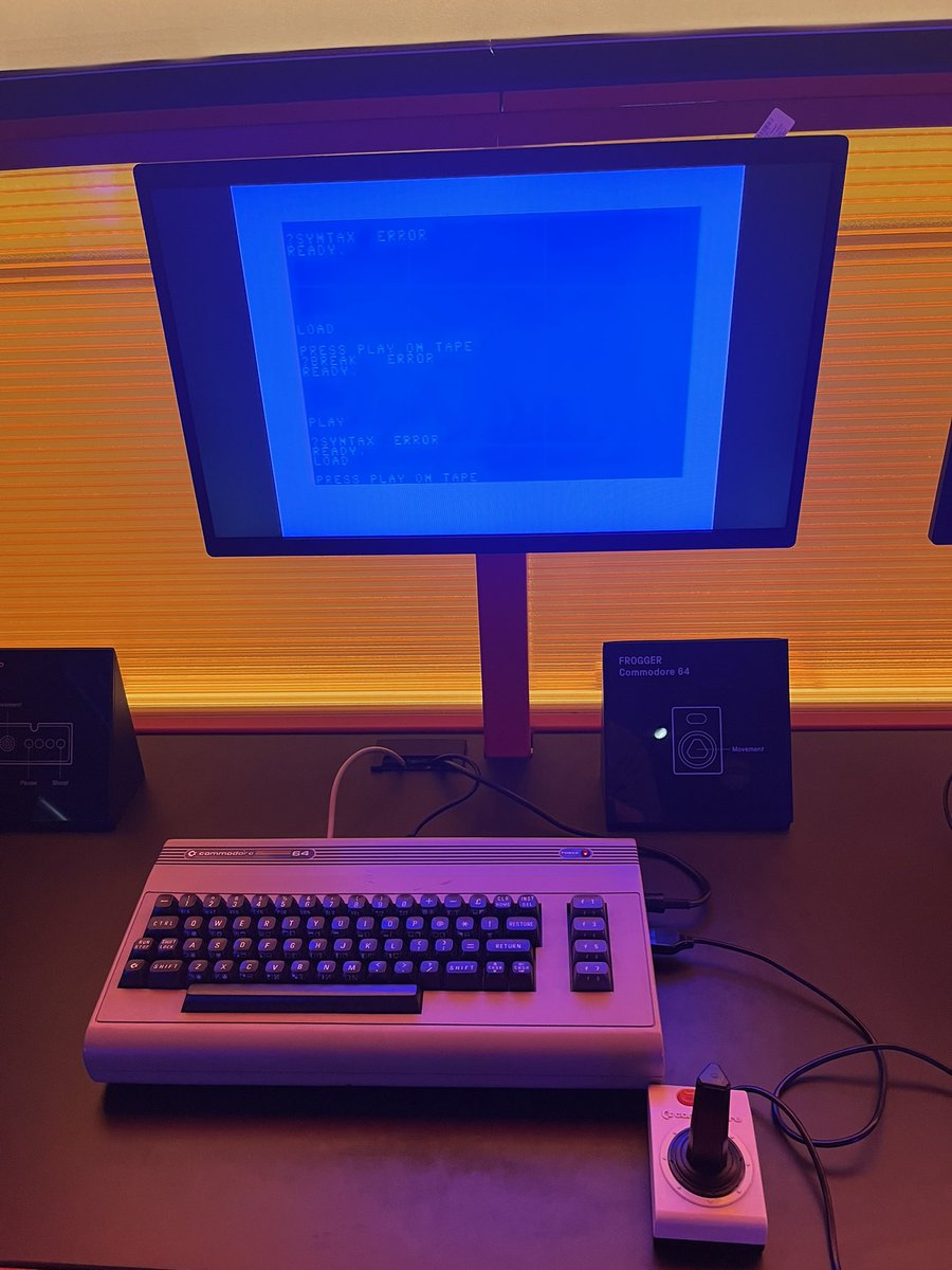 A Commodore64! With the “Press play on tape message” memories of sunday lunch  at <a href="/mrdanwalker/">Dan Walker</a> s house while the tape loaded for what felt like hours…. And hours playing Elite