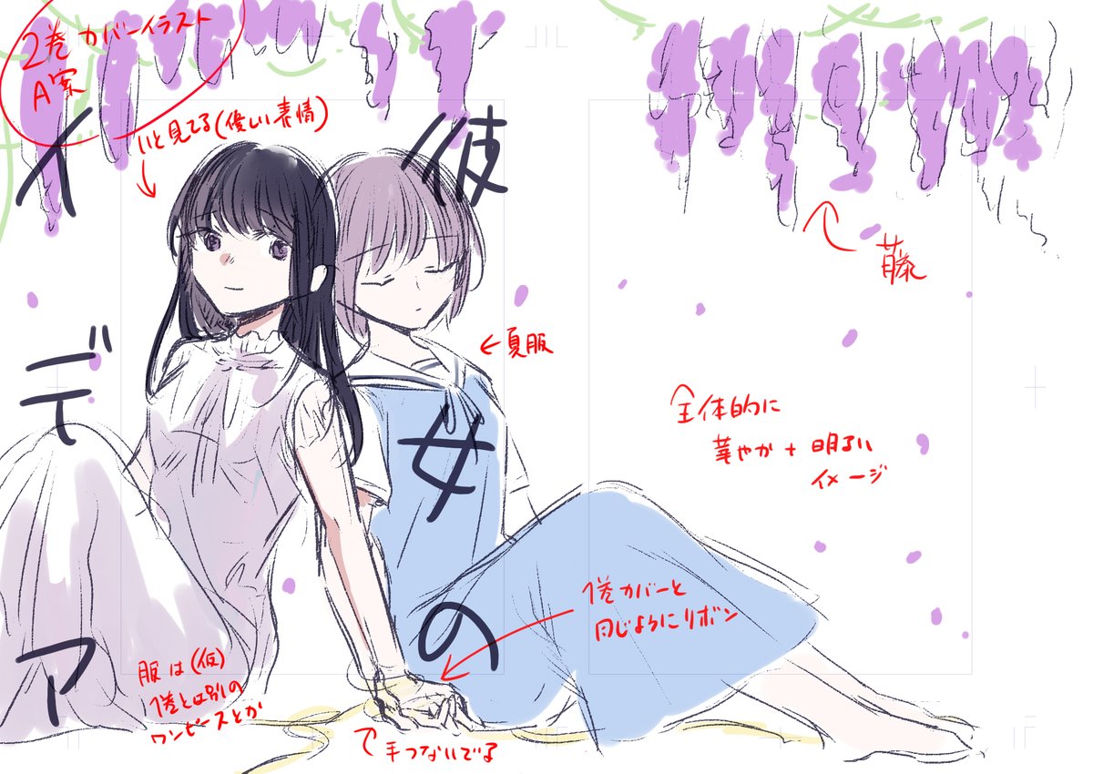本日5/25は拙作『彼女のイデア』の主人公いとの誕生日なんですが、今年も新規でイラストが用意できなかったので恐らくまだ出していなかったカバーラフなどを。イラストはいつかどこかで描けたら…!🦔
めっちゃラフですみません🥲 