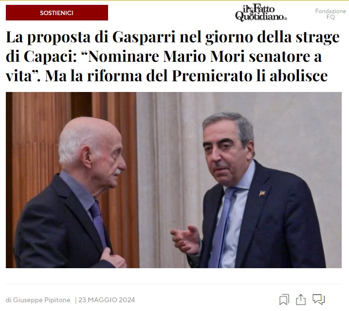 #Gasparri, quello sveglio e moderato della destra. #premierato #MELONI_è_poca_cosa #25maggio