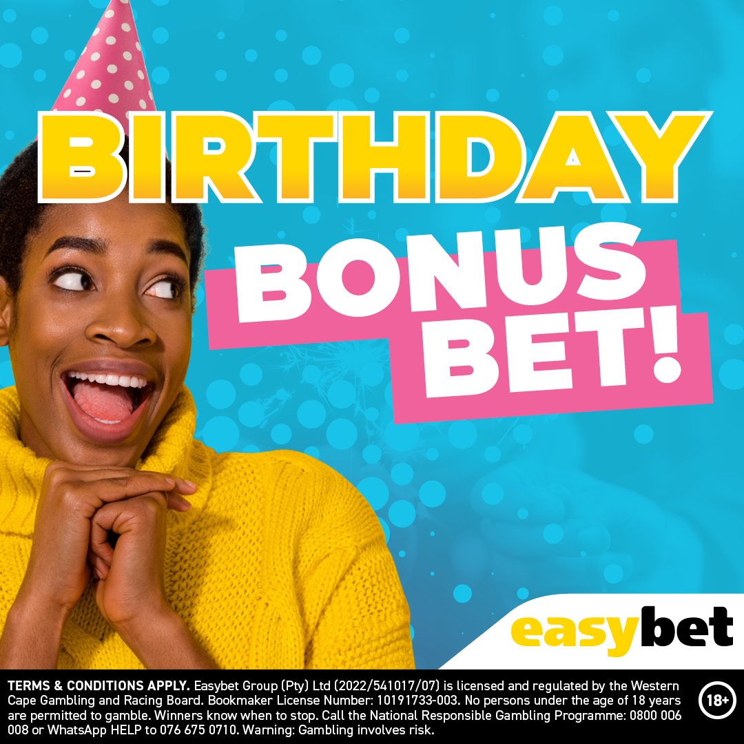 🎉🎂 Celebrate Your Birthday with Easybet! 🎂🎉 🎁 Get a Free Bonus Bet + 10 Free Spins on your special day! 🎰 Your Bonus Bet is based on your average deposits since joining us, and your Free Spins will be loaded on Sweet Bonanza 🥳🍭 Bet now and turn your wins into cash!