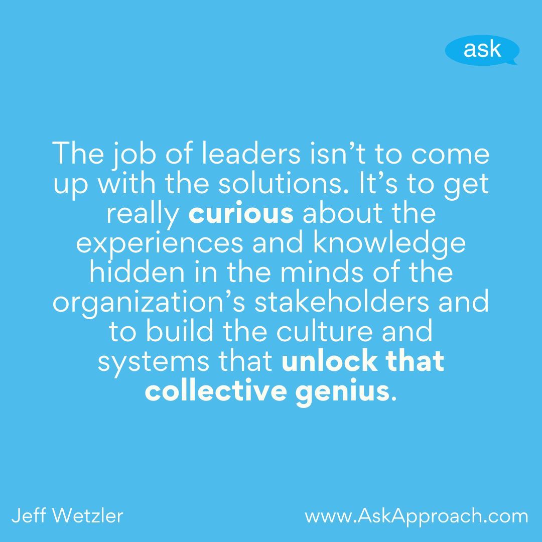jeffreywetzler's tweet photo. I have come to believe that the most helpful role a leader can play in fostering learning throughout an organization is to be the “Learner in Chief.” 

Order ASK Today: https://t.co/uSNINLODNt #AskApproach https://t.co/OwwaBwj21d