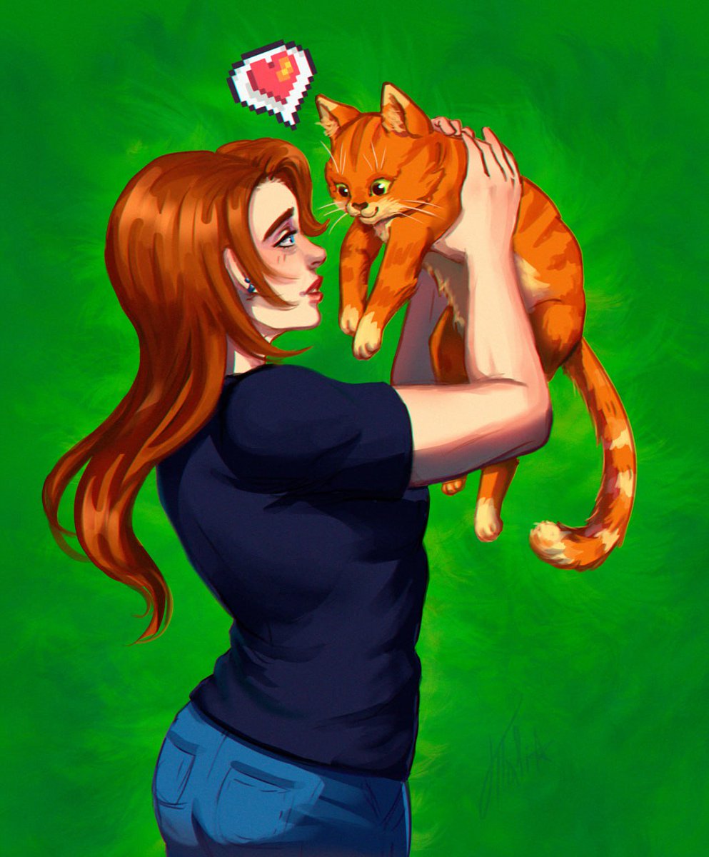 Я та мій котик з Stardew Valley:3
#stardewvalley #fanart #cat #украрт