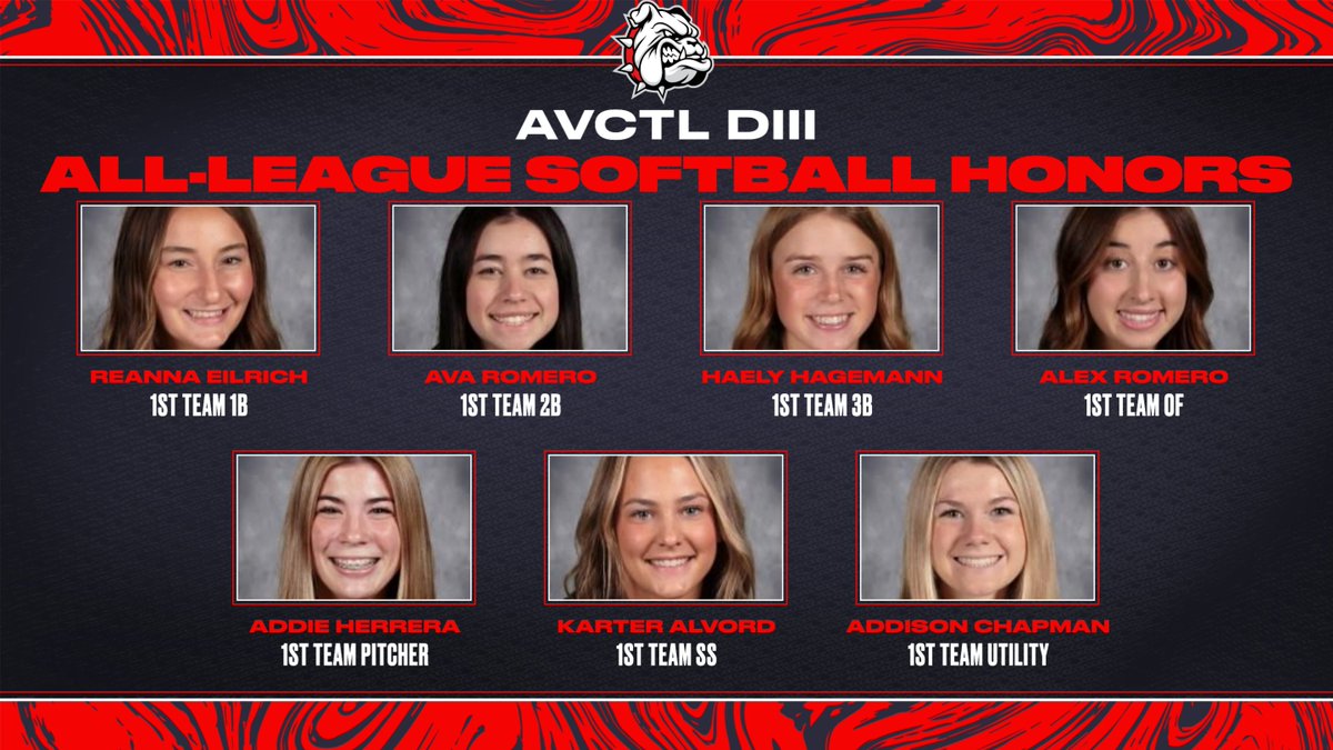 Congrats to these Bullpup Softball players for earning AVCTL All-League Honors! #bullpupnation