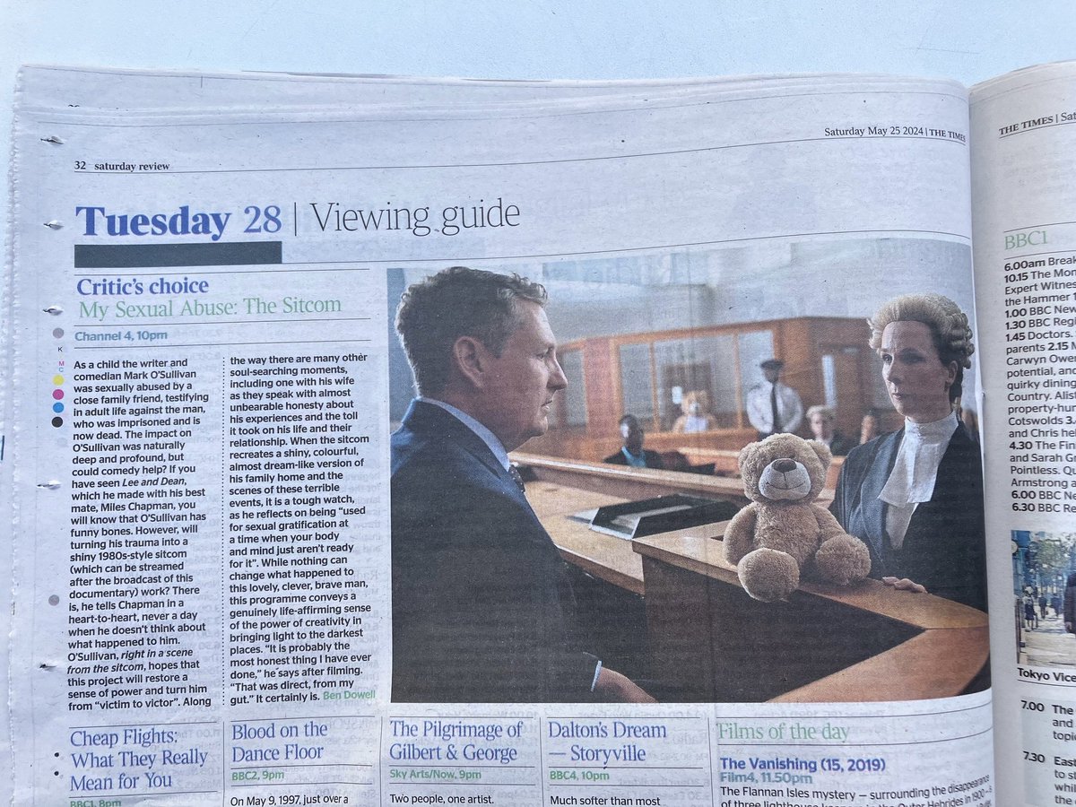 I’m so grateful to The Times for this preview of #MySexualAbuseTheSitcom - this is the absolute heart of the programme for me - “this programme conveys a genuinely life-affirming sense of the power of creativity in bringing light to the darkest places.”