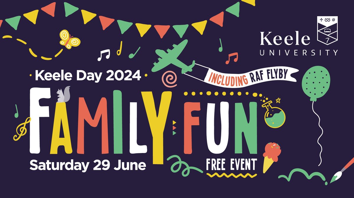 You're invited to Keele Day 2024! Join us for a FREE, fun-filled day for all the family - including a special RAF flyby - to celebrate our 75th anniversary! 📅 29th June, 11:00 - 16:00 Pre-register for exclusive benefits: bit.ly/3Vc3UIW
