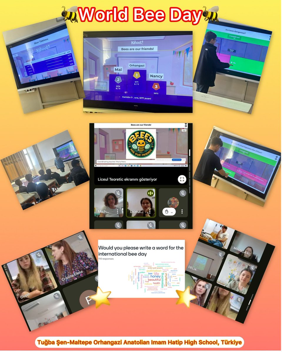 IhlMaltepe's tweet photo. 20 Mayıs Dünya Arı Günümüz kutlu olsun. #etwinning kapsamında proje partnerlerimizle webinara katıldık. #worldbeeday #beesareourfriends @tcmeb @mebyegitek @tretwinning @eTwinning_ist @istanbulilmem @maltepemem34 #meb #mebyegitek #etwiningproject #etwiningtürkiye #etwinningeurope https://t.co/jsMWlePjvB