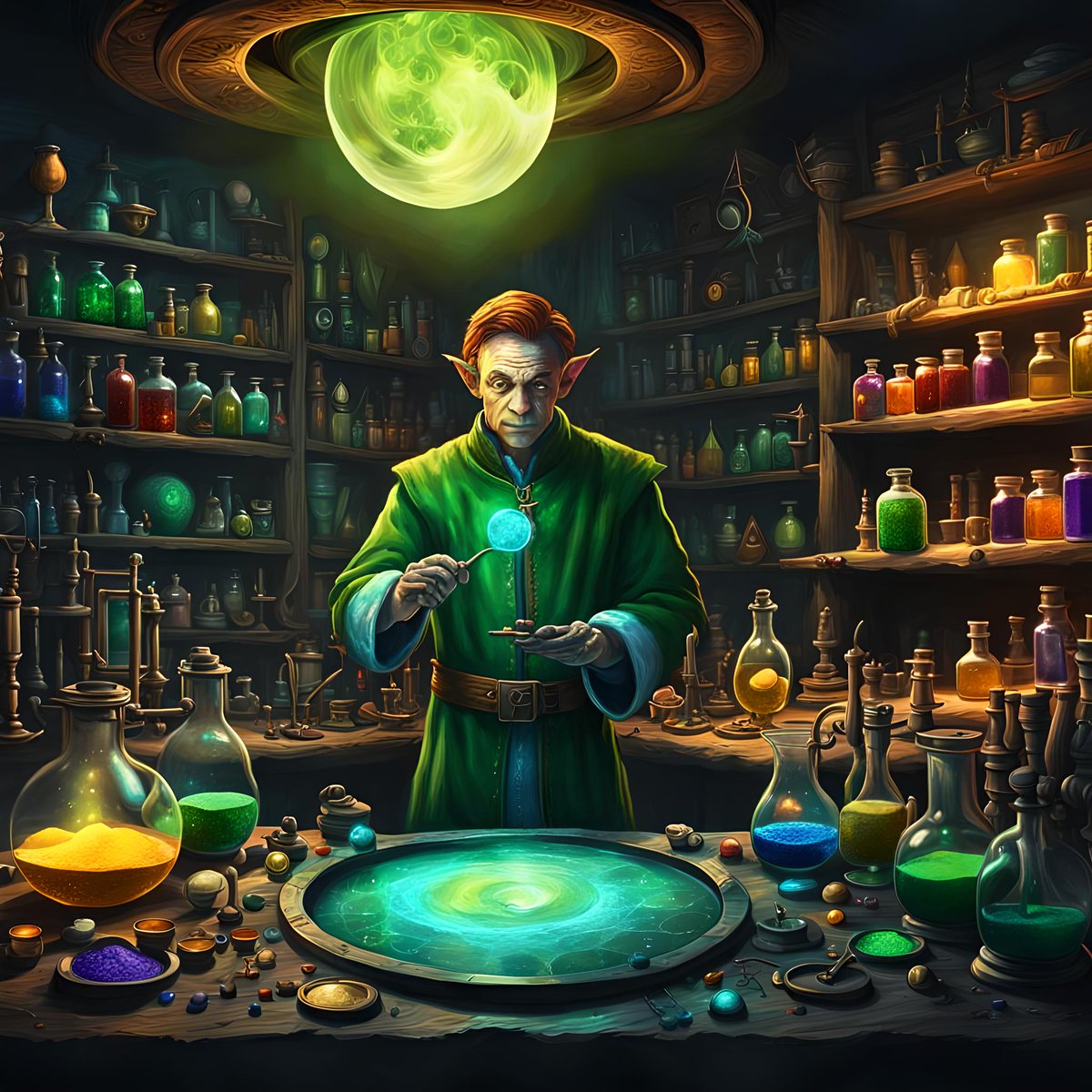Mystical mixtures and elven wonders in the alchemy lab! 🧝‍♂️🧪✨

#ElfAlchemy #MagicLab #ElvenScience #PotionCrafting #MysticalMixing #EnchantedLab #AlchemyMagic #ElfInLab #ElvenPotions #MagicBrewing

#AIArt #AIGenerated #MachineLearningArt #DigitalArt #AIInArt #CreativeAI