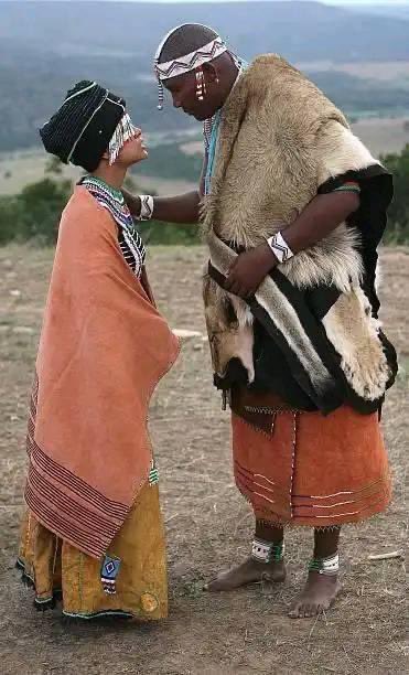 A man and his wife, Xhosa traditional wedding ceremony. #Africa