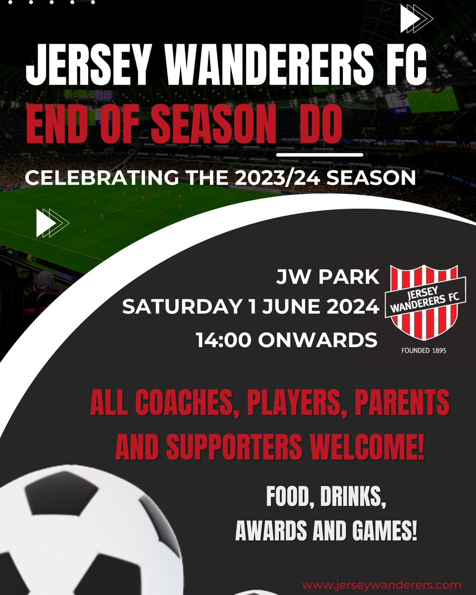 One week today! We can’t wait to welcome all coaches, players, parents and supporters to JW Park to celebrate the 2024/25 season at JWFC’s end of season do 🤩🤩🤩 see you there!