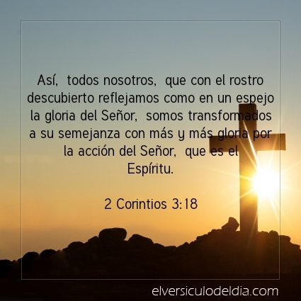 Así,  todos nosotros,  que con el rostro descubierto reflejamos como en un espejo la gloria del Señor,  somos transformados a su semejanza con más y más gloria por la acción del Señor,  que es el Espíritu.  2 Corintios 3:18   #versiculodeldia #versiculobiblico #biblia