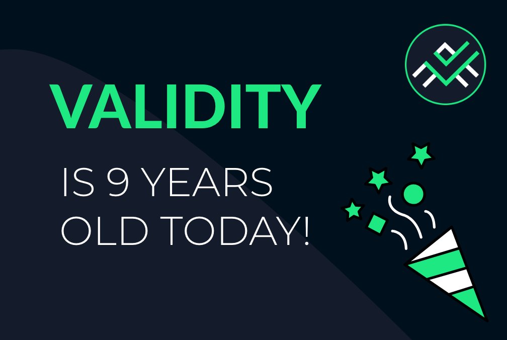 Jbarakombo's tweet photo. Hurray 😀 🥂
@ValidityTech $VAL is 9 years strong today.
Can't keep calm 🎉🥳 🎉 
It's been 9 years of commitment, innovation, perseverance doggedness &amp; passion .
#HappyBirthday and congratulations to the $VAL team and the faithful community members. 
You guys Rock 💯

#VAL $VAL https://t.co/mtxPedtIJ4