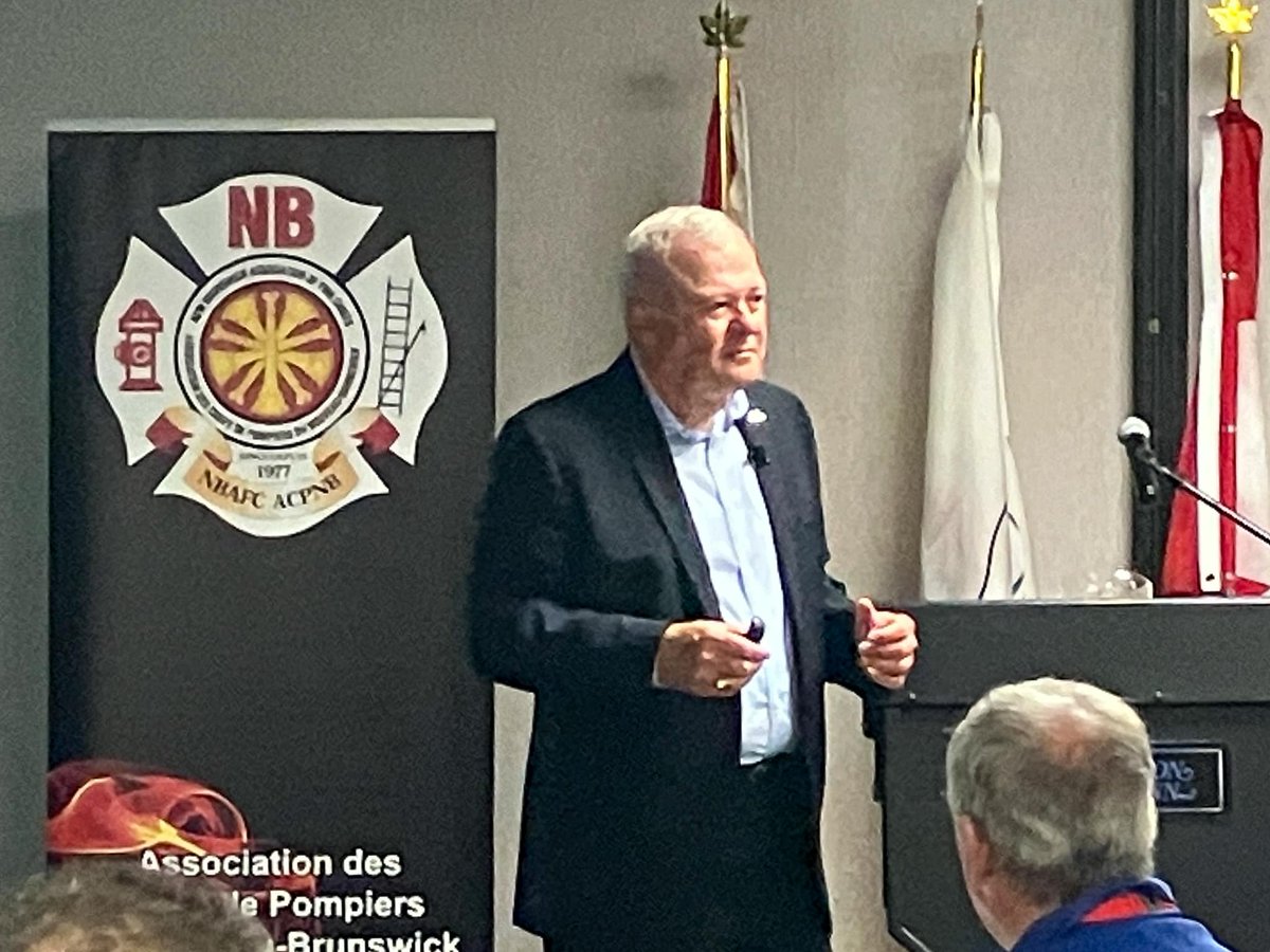 NBAFC_ACPNB's tweet photo. This weekend fire service leaders from across New Brunswick are gathering in Fredericton for the 44th annual convention of the NBAFC.  Welcome to Fire Chief  (Ret) Rob Simonds as this weekends keynote speaker. https://t.co/XQZGppi9vD