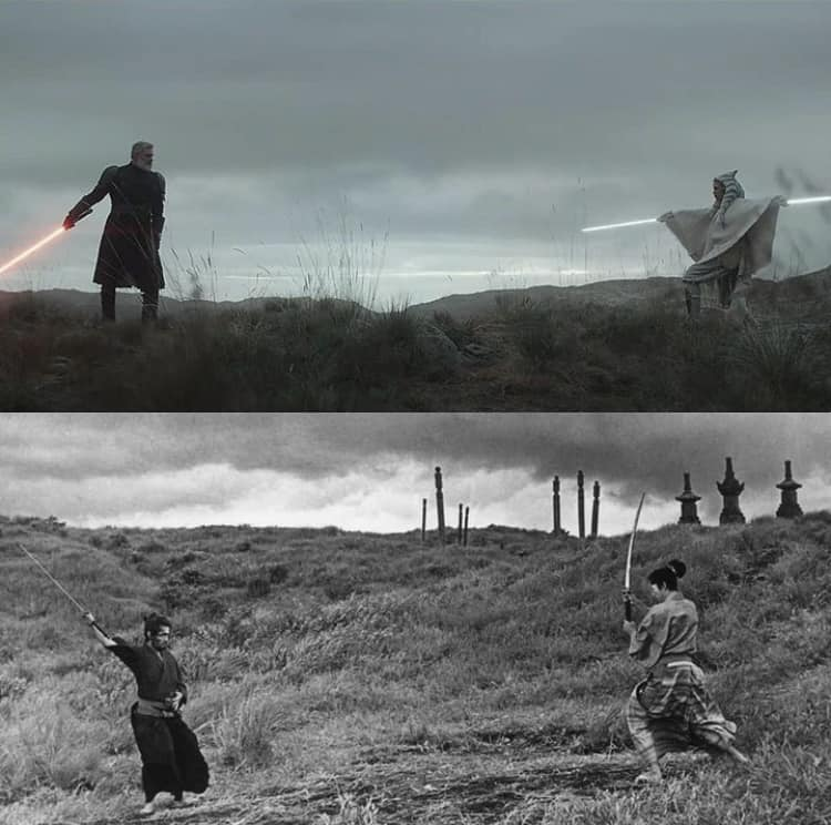 rags751's tweet photo. @ahsokaofficial @rosariodawson @starwars @StarWarsUK. #Ahoska carrying a long and short sword like samurai. @dave_filoni. #RIPRayStevenson. https://t.co/hHmBXqAF58