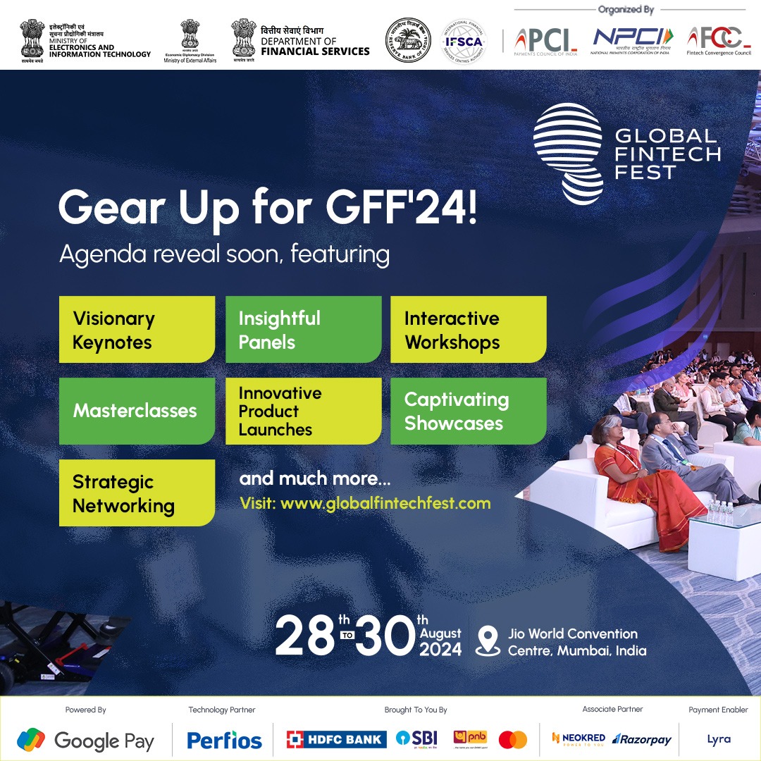 GFF is back & bigger than ever! Get ready for Visionary Keynotes, Insightful Panels, Interactive Workshops, & more. Join us to inspire, educate, and elevate the fintech industry. 
Stay tuned at globalfintechfest.com 

#GFF #GFF24 #Fintech #FintechInnovators #FintechRevolution