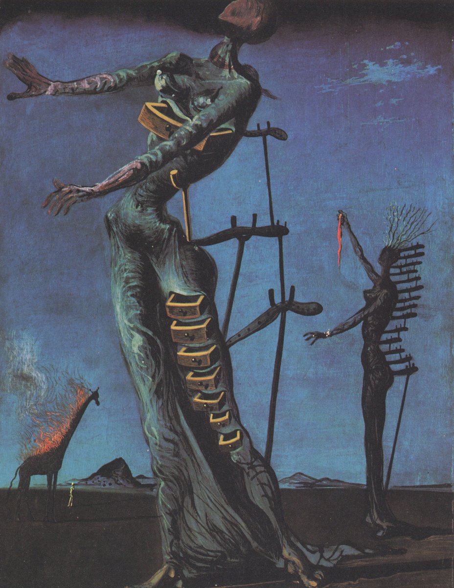 solisolsoli's tweet photo. Flaming Giraffe, 1937, by Salvador Dali https://t.co/hFnE2FkYYD