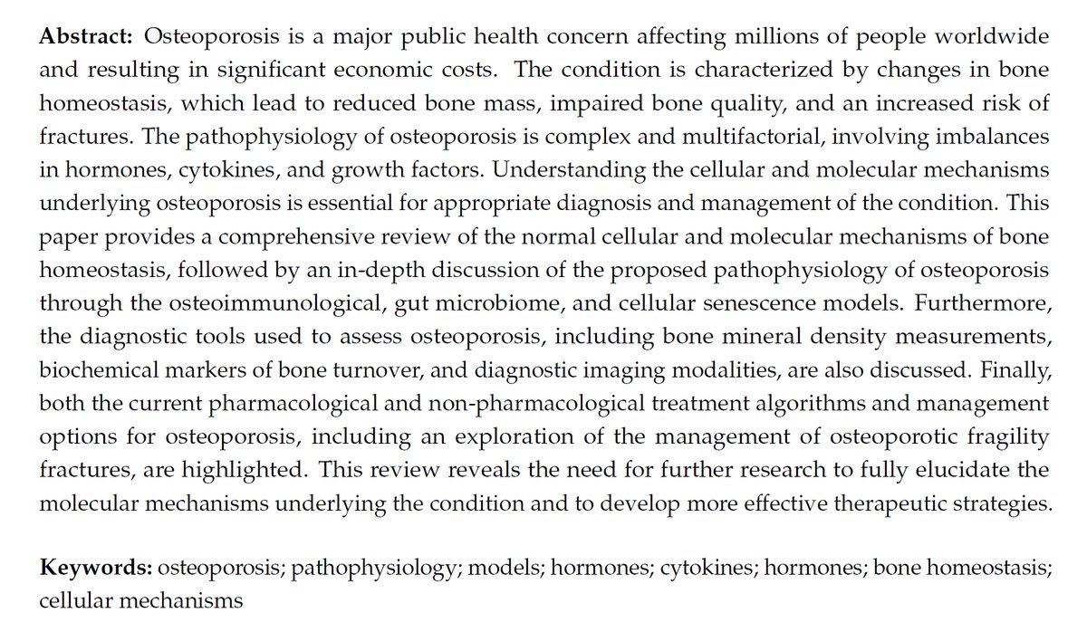 FF_Network's tweet photo. 🦴 Osteoporosis: narrative review

♦️ Molecular pathology

♦️ Diagnostics

♦️ Therapeutics

🔗 https://t.co/TrqKUVRG5s

#osteoporosis #fragilityfracture #hipfracture #vertebralfractures https://t.co/9NnCS9RFzj
