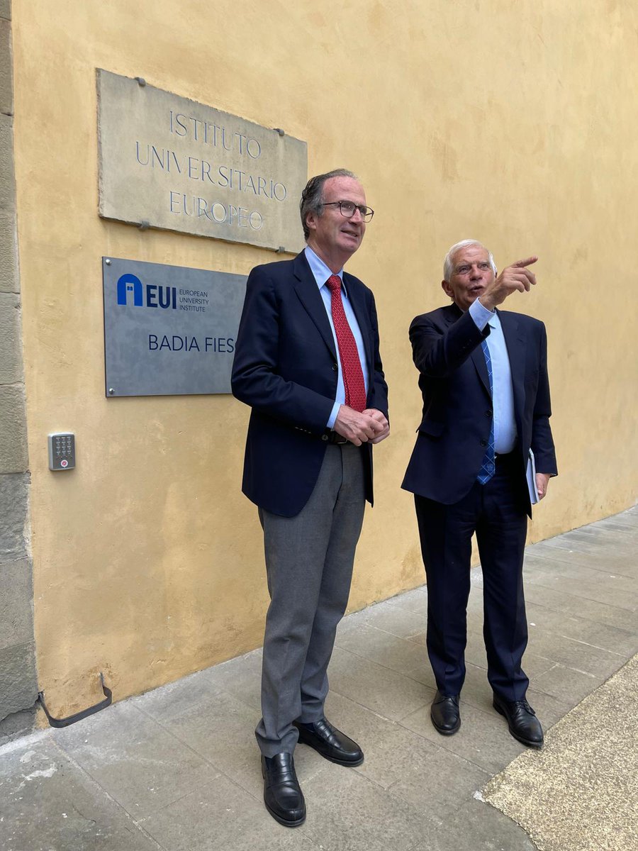 mdelpanta's tweet photo. Tha State of the Union #SOU2024 just finished. The HR/VP Josep Borrell @JosepBorrellF came to his old home and told us about the three challenges: climate change demographics and technology @EUI_EU https://t.co/m4rEnP97SL
