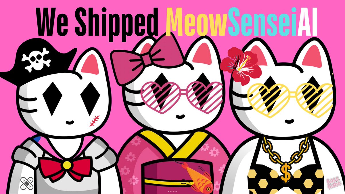 We Shipped Meow Sensei AI V1! 🚀🚀🚀

Meow Sensei AI is created for all women and non-binary in Tech~

Here’s our 3-minutes demo video for launch day!!

youtube.com/watch?v=E9fVvy…

Special thanks to @joey_debruin ❤️ 
#WomenInTech #Web3 #MeowSenseiAI #BackDropBuild #womeninweb3