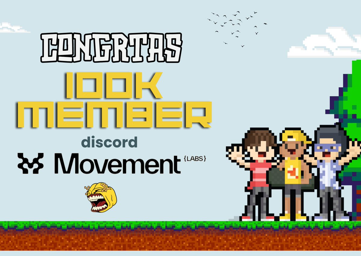 congratulations for @movementlabsxyz @rushimanche 100k member on discrod
#jointhemovement