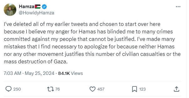 I will always stand by Hamza, a good friend and ally who has faced numerous challenges with trying to hold multiple truths, operate in a minefield, and navigate a horrendously toxic, bloody, divisive, incendiary, and outright dangerous discourse. He has been getting an