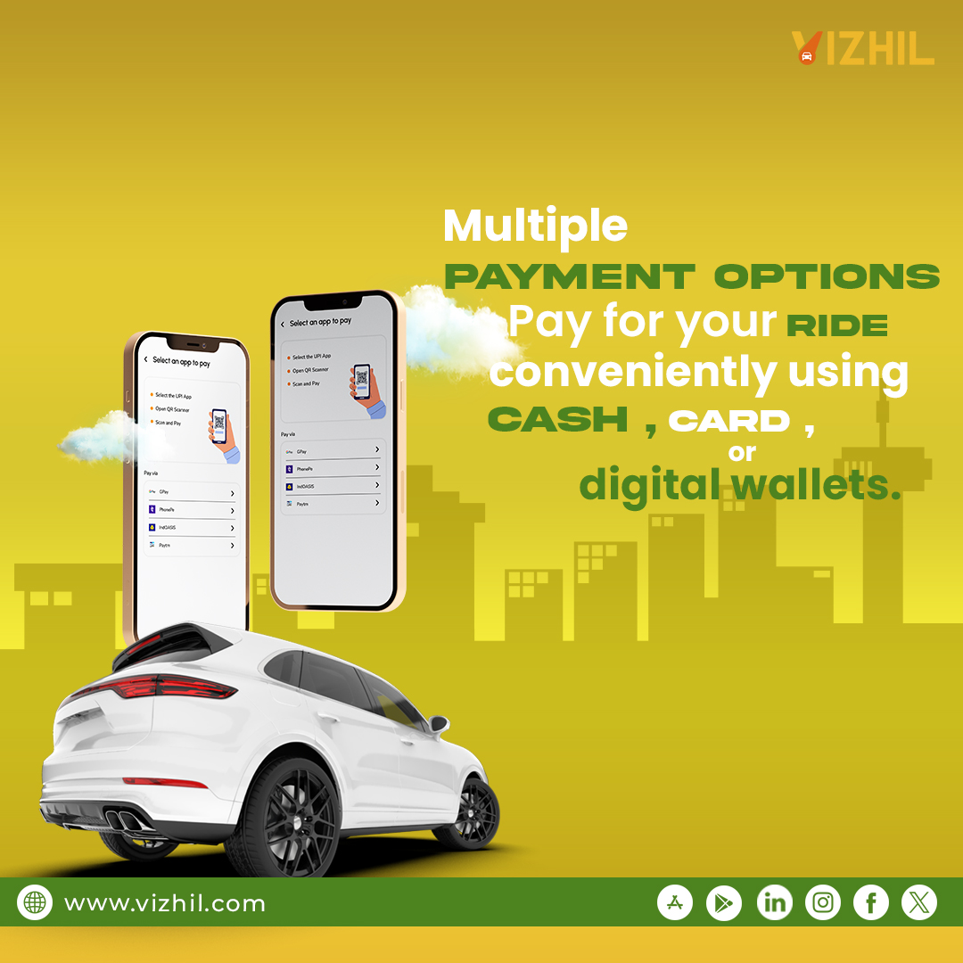 vizhilofficial's tweet image. Ride hassle-free with multiple payment options: cash, card, or digital wallets. Your convenience, is our priority
Follow us on:linktr.ee/vizhilofficial
#ConvenientRides #CashlessTravel #PaymentFreedom #DigitalWallets #EasyTransactions #RideYourWay