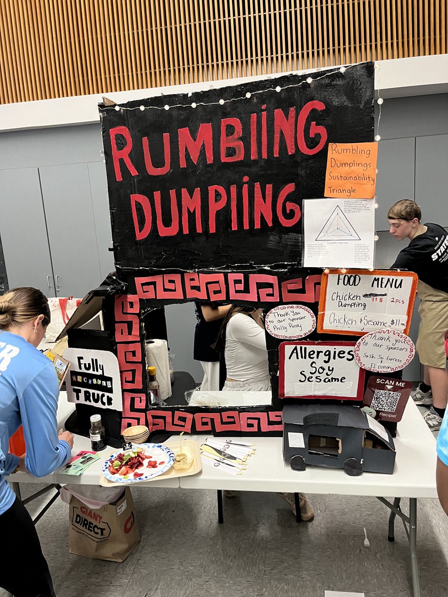 MrRyneAnthony's tweet photo. I had a great time visiting @UMAMS_Vikings food truck event yesterday. Students worked in groups to create a “food truck” business. Food was delicious! Awesome learning experience! #PBL #whatisschool @UpperMerionSD https://t.co/b8eWLUF5Nx