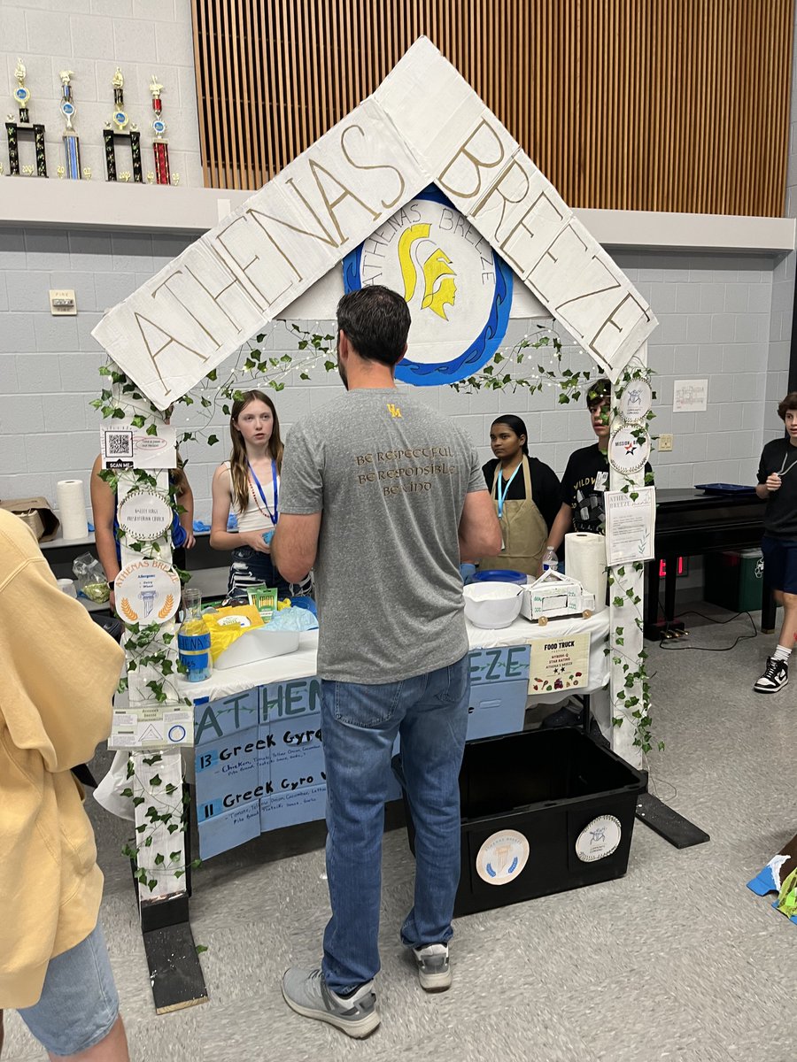 MrRyneAnthony's tweet photo. I had a great time visiting @UMAMS_Vikings food truck event yesterday. Students worked in groups to create a “food truck” business. Food was delicious! Awesome learning experience! #PBL #whatisschool @UpperMerionSD https://t.co/b8eWLUF5Nx