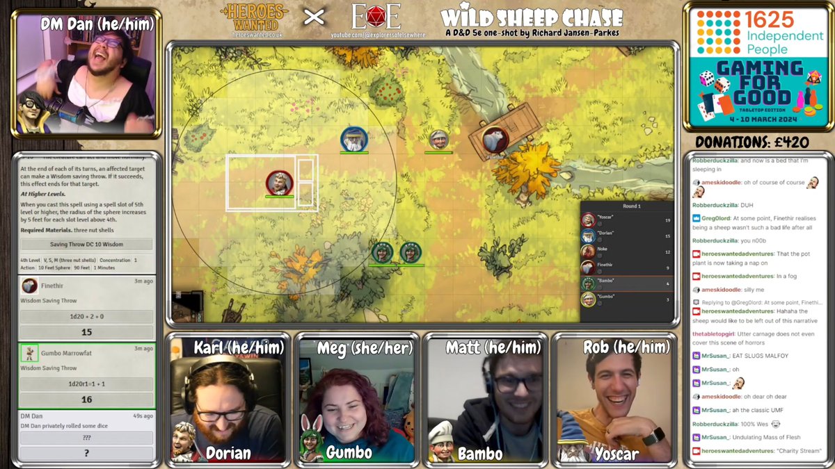 EoElsewhere's tweet image. The final part of our #dnd5e #charity one-shot, WILD SHEEP CHASE, is now live on the EoE YT channel, supporting @1625ip and their amazing work!

Link in our bio, and sub for more D&amp;amp;D and Blades in the Dark content!

#selfpromosaturday #ttrpgcommunity #ttrpgrising #dnd