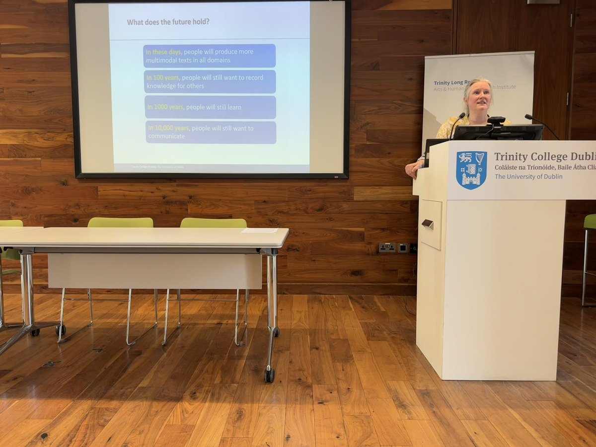 An inspiring keynote by @anndeibh at the 15th annual @PgrTcd in @SchoolofEdTCD on reimagining academic writing with generative AI! The future is unknown but also holds some certainties. 🌟#PhDGraduate #AcademicWriting #TrinityCollegeDublin