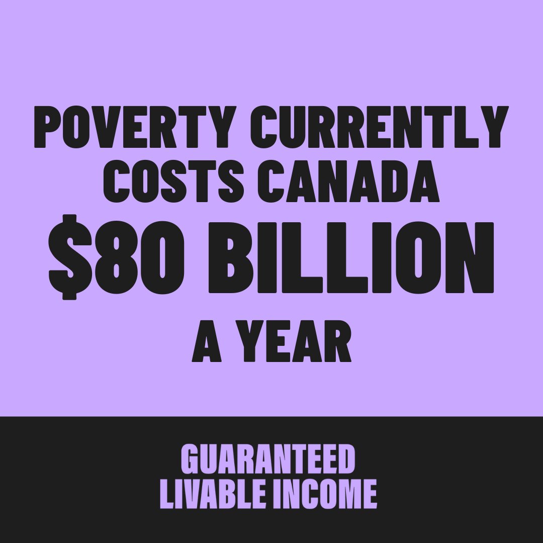 Poverty costs Canadians $80+billion/yr. Guaranteed livable income is the best tool to fight poverty & provide the financial stability needed to navigate increasingly challenging times. #LivableIncome4All #SenCA #cdnpoli #cdnmedia