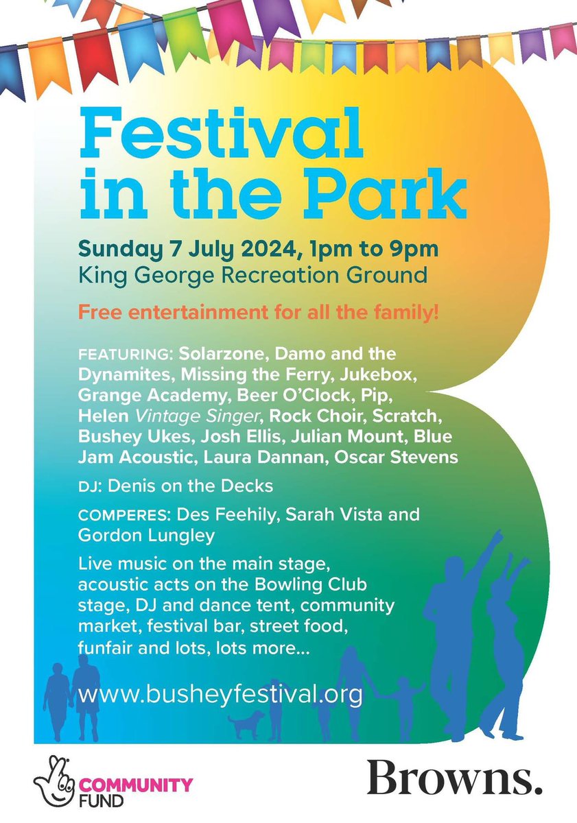 A fantastic line up for Festival in the Park!