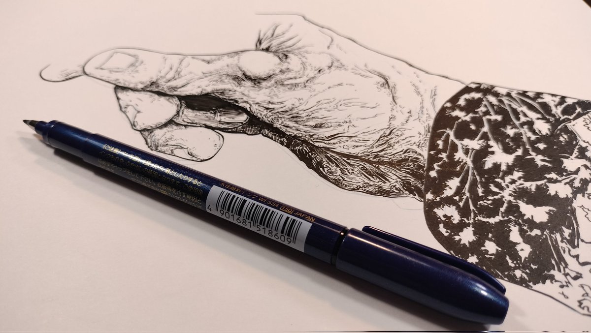 Starting my Saturday drawing an old hand.