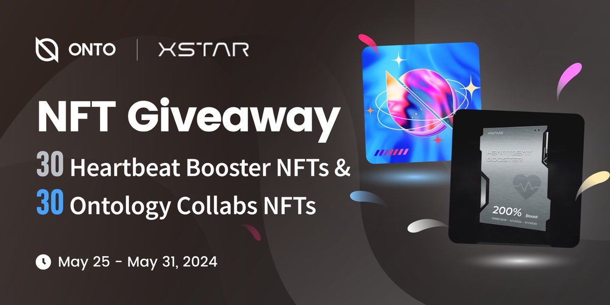 ONTOWallet's tweet photo. 🔥 Get ready for an exclusive #ONTO x @xstar_id #NFT Giveaway!

🎁 Prize pool: 30 Heartbeat Booster NFTs (worth ~$3,000) + 30 #Ontology Collabs NFTs
📅 May 25 - May 31

🤑 Complete a few tasks on Galxe to win BIG!

https://t.co/FQkDu6jksL https://t.co/W397LNZUv1