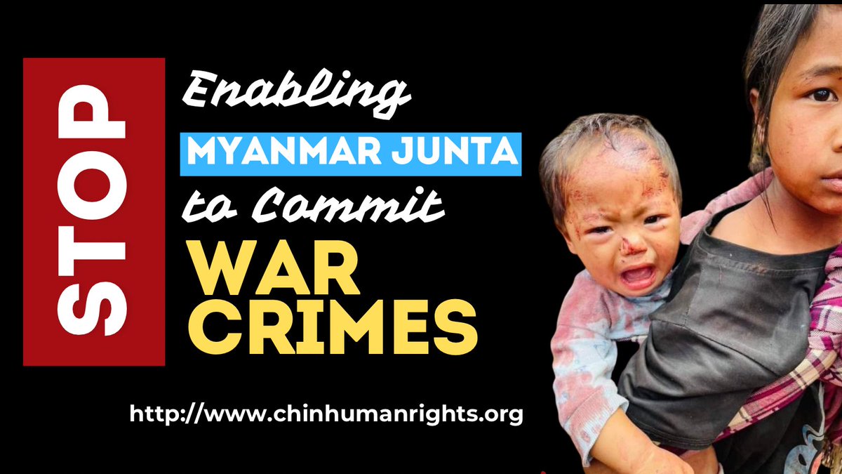 <a href="/ChinHumanRights/">ChinHumanRightsOrg</a>’s latest data shows roughly half of all civilians killed &amp; a third of the injuries caused by junta’s airstrikes in #ChinState are women and children. The world must stop enabling SAC to commit war crimes with impunity by banning the flow of weapon &amp; fuel supplies