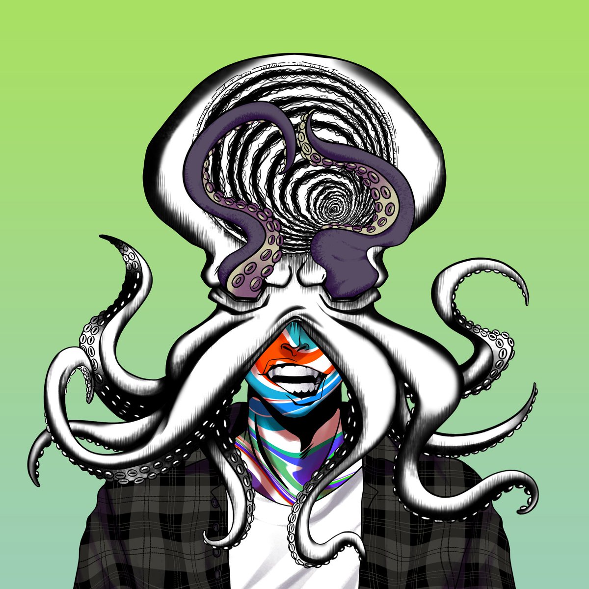 GIAcryp's tweet photo. Won this junji blop @AlgOctopus in @DC_Purp_420 discord. The guy is super generous and has a lot in stock. His coin #Getfuck is pumping to the moon. Floor price of his nfts are cool. Check his project out guys. Thanks @DC_Purp_420 for always looking out for your holders. https://t.co/ybB0j9fdRc