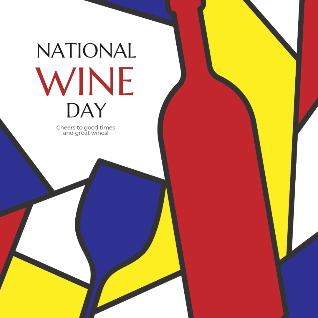 'Cheers to #NationalWineDay! 🍷 Let's raise a glass and celebrate this delicious beverage that brings us together. Whether you prefer red, white, or rosé, today is the perfect excuse to unwind and enjoy a glass (or two)! 🥂 #WineWednesday #Cheers #VinoLover' #MadeWithRipl via rip