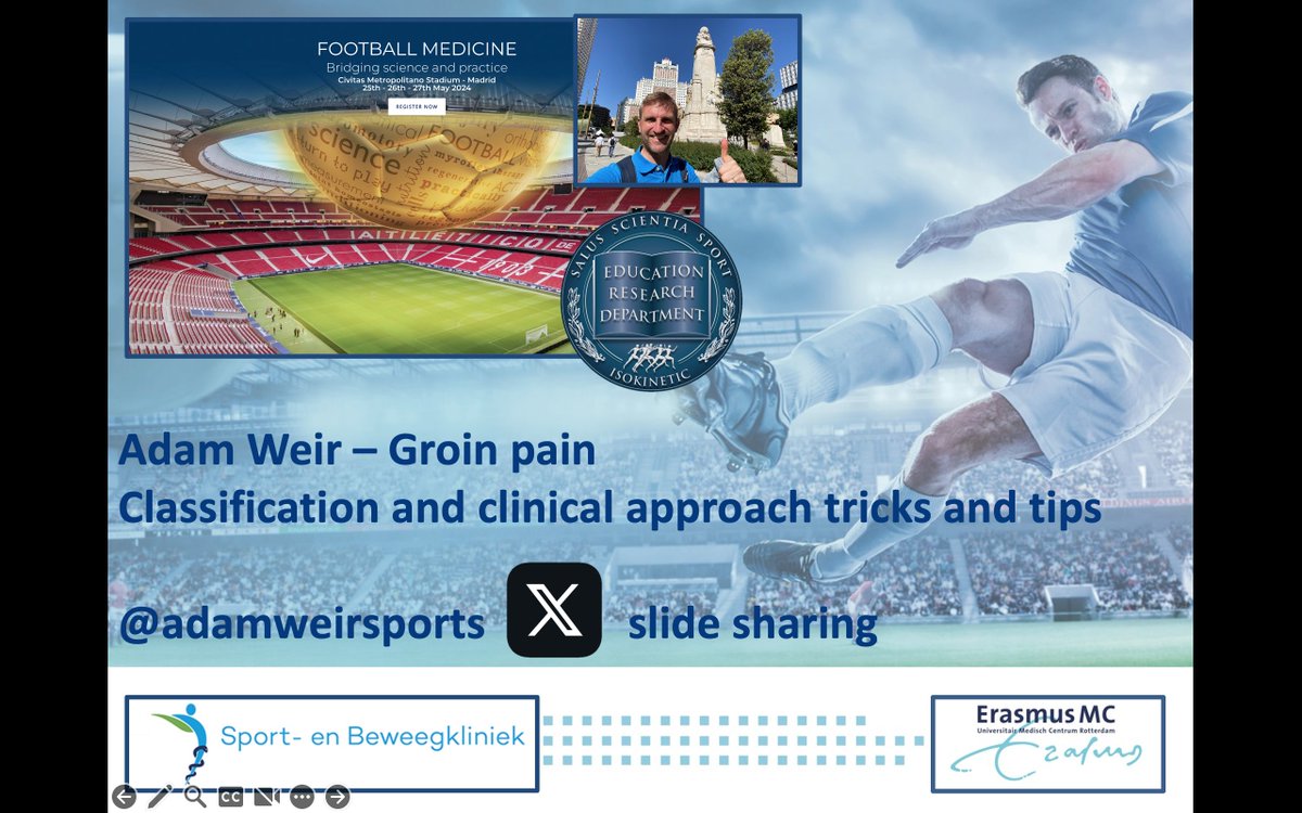 #isoK24 Slides from my lecture: Science to practice - tips and tricks for classification and first clinical approach to groin pain. Click link: dropbox.com/scl/fi/0wyjbgn… Please RT See you at 4.30