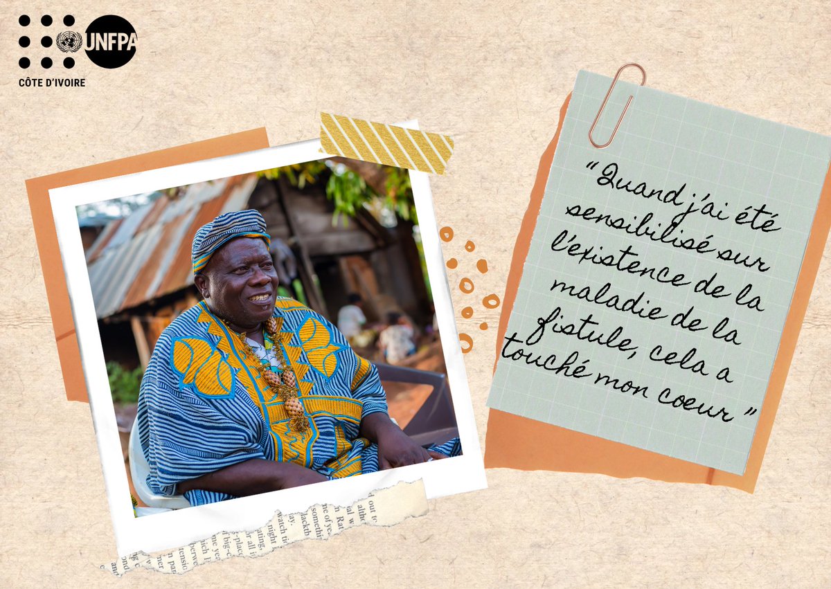 Ferdinand Djouhony chef de Tieny, parcourt les villages pour sensibiliser sur la #fistule. Il a aidé à détecter et référencer 88 cas de fistule pour le traitement. Découvrez son histoire et son impact => url-r.fr/ykPXu. #JIEFO2024 #EndFistula  #EngagementCommunautaire