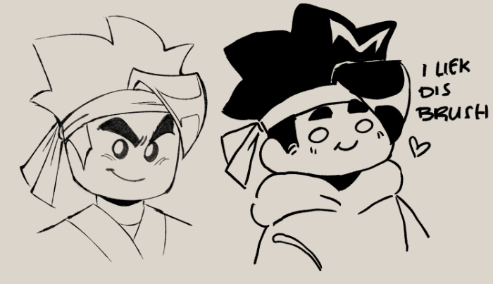 tryna delete some brushes i dont need 
i found two that i like so far eeeeee

have mk doodles lol