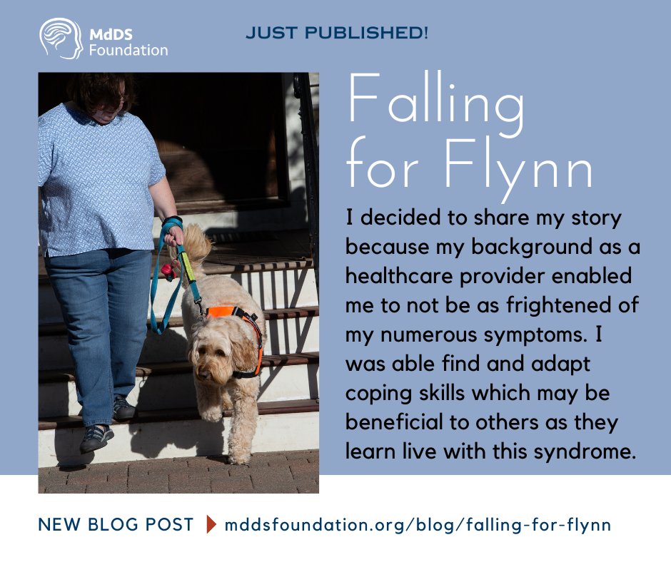 MdDSFoundation's tweet photo. [NEW POST] Flynn was just supposed to keep her company. Instead he changed her life.🦮 Enjoy this uplifting story, an early release for #mddsJAM. PLS RT! https://t.co/Yaw9Pp2yDG #mddsawareness #mddsawarenessmonth 📰 June is awareness month for #MdDS 📰 https://t.co/sUqT4Bjpt8