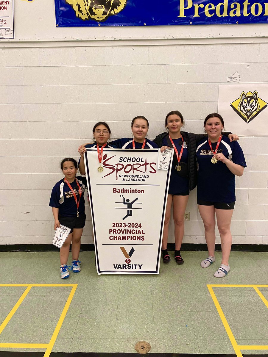 rtobin01's tweet photo. Badminton Provincial Champions!! 🏸🦅 So proud of this special group of students!! Shoutout to our two graduating students who ended their @schoolsnl year on a high note. Go Eagles go!! 🦅 @NLA_School17 https://t.co/ZoLqLp6TaO