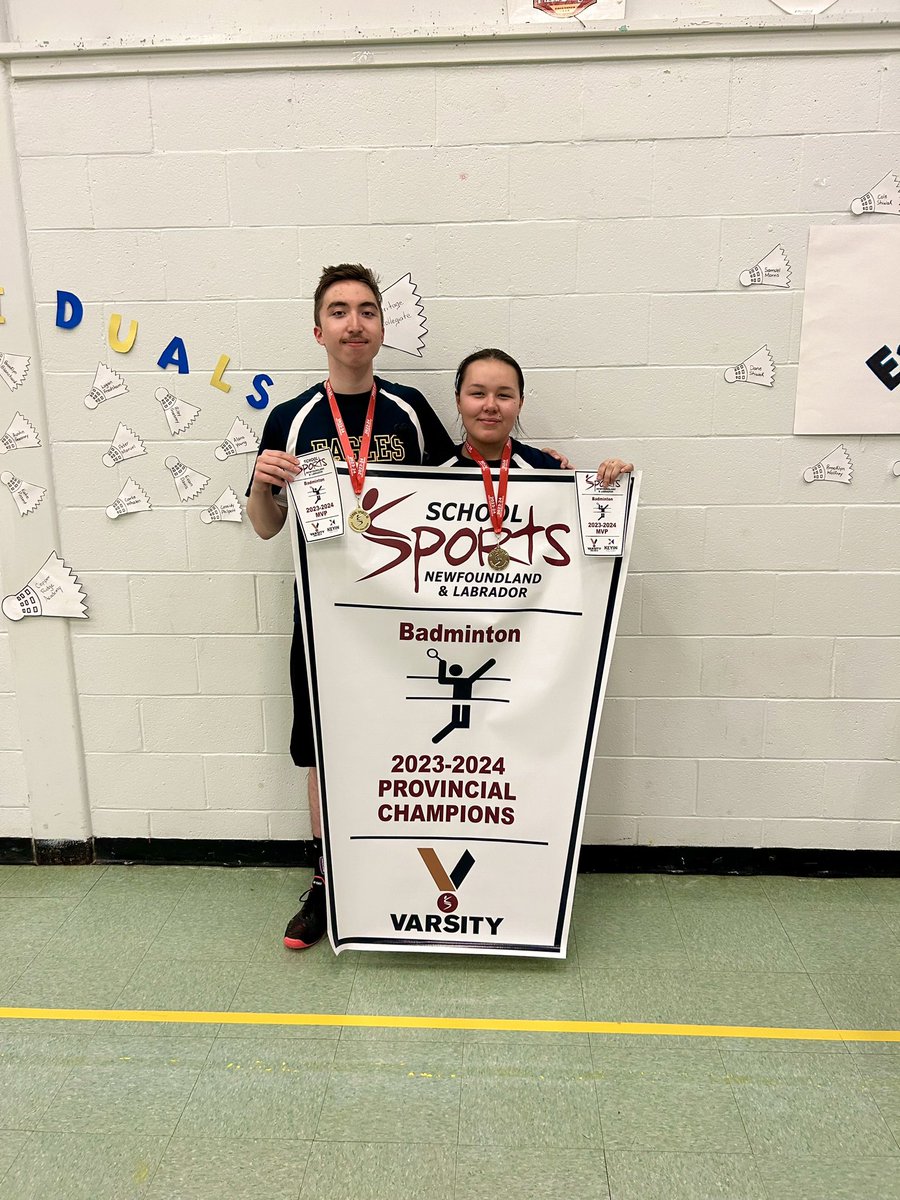 rtobin01's tweet photo. Badminton Provincial Champions!! 🏸🦅 So proud of this special group of students!! Shoutout to our two graduating students who ended their @schoolsnl year on a high note. Go Eagles go!! 🦅 @NLA_School17 https://t.co/ZoLqLp6TaO